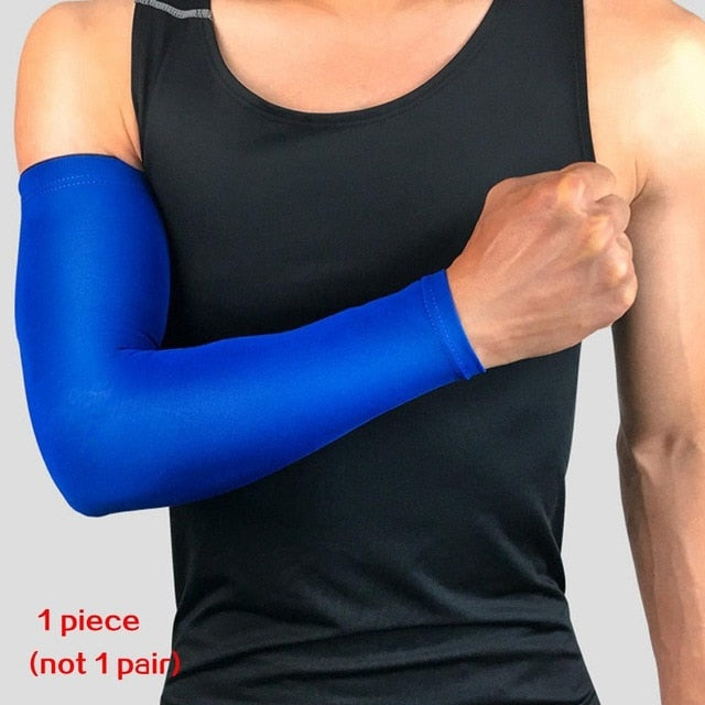 1 PCS Sports Arm Compression Sleeve Basketball Cycling Arm Warmer Summer  Running UV Protection Volleyball Sunscreen Bands Unisex